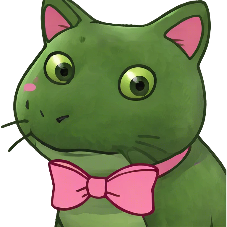 Cat with pink bow emoji