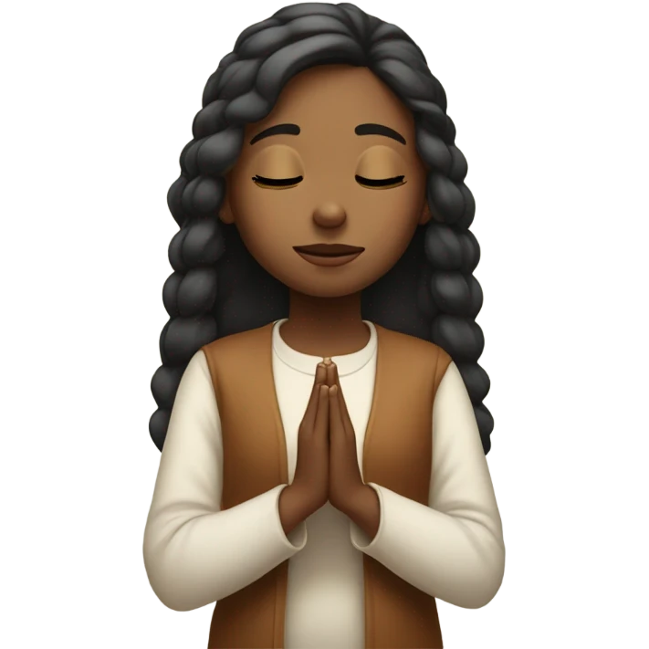 Praying girl emoji