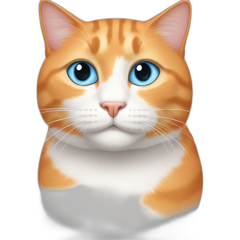 Orange and white cat sky blue eyes  emoji