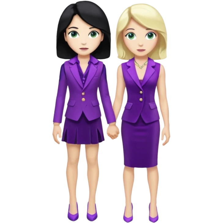 prince, standing upright, black Hair, blue eyes, garment,  woman, bending knee, sleveless white dress, blonde hair, green eyes, emoji