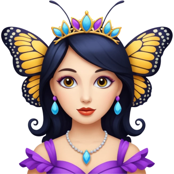 the miss  pageant butterfly lady emoji
