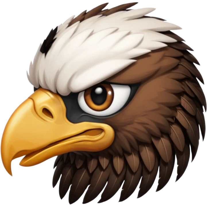 Eagle head emoji,use black theme emoji