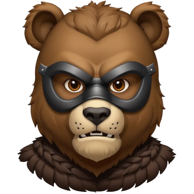 bear defense warrior with mask emoji