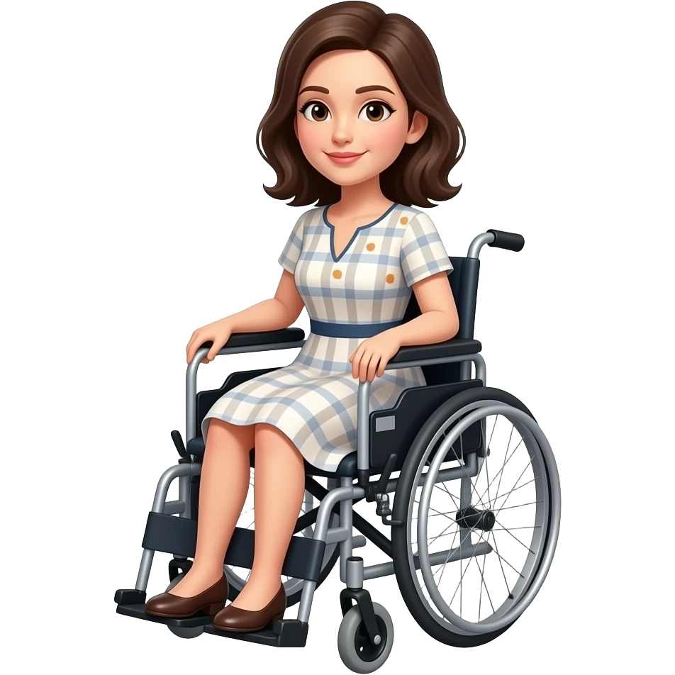 woman in wheelchair in dress emoji