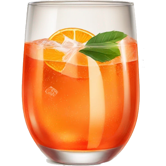 Aperol spritz in tumbler glass emoji