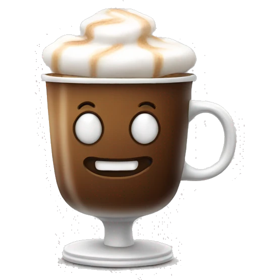 Coffe with marshmallow  emoji