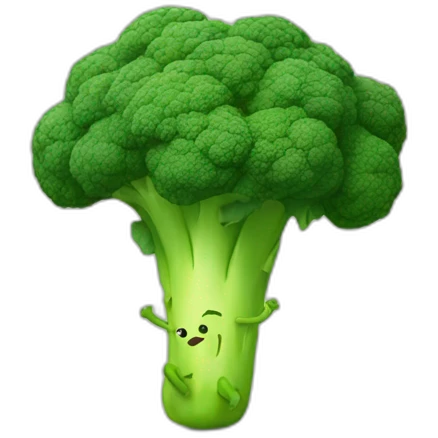 Broccoli running legs emoji