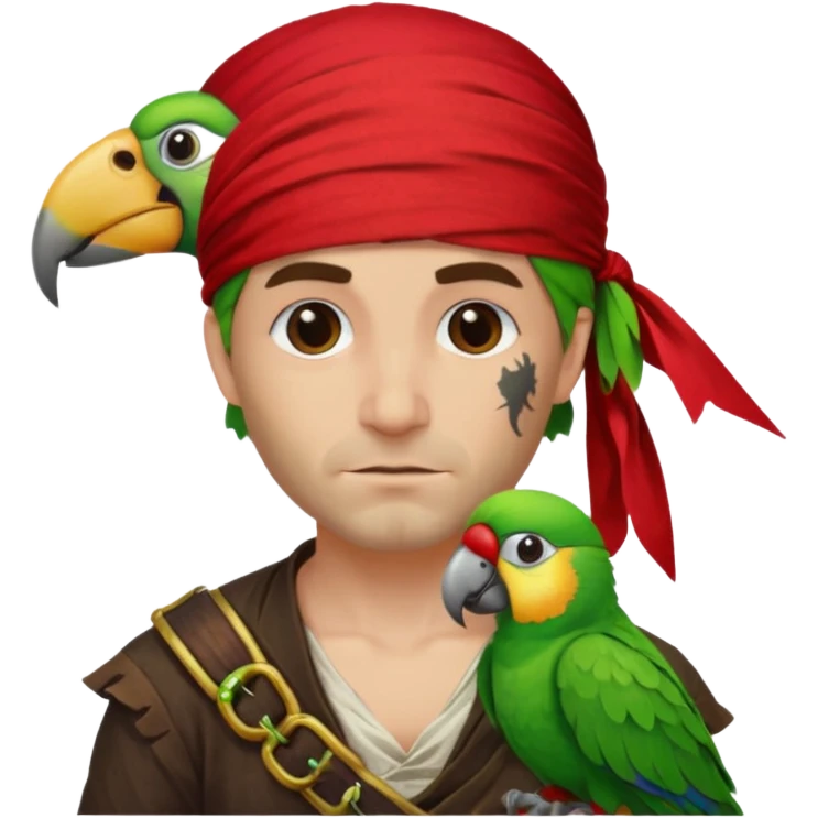 pirate and parrot emoji
