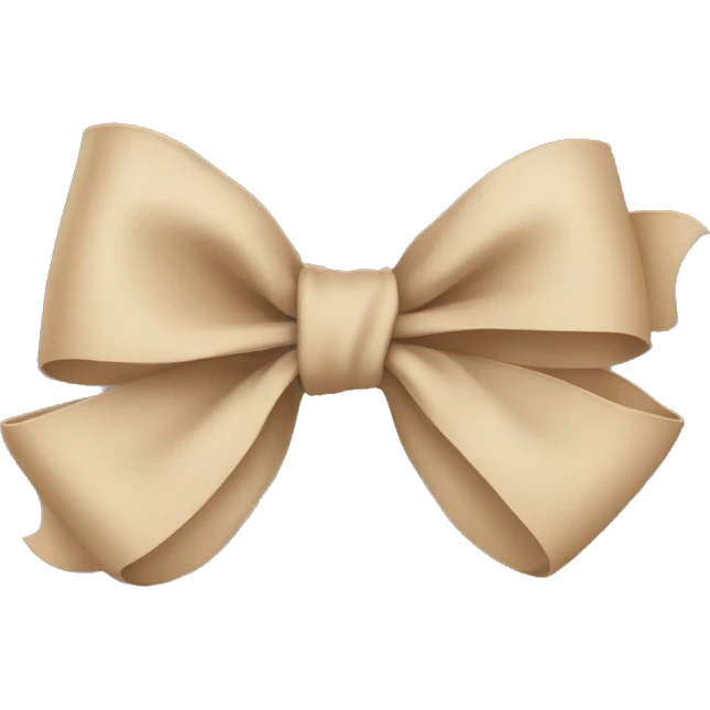 Beige bow emoji