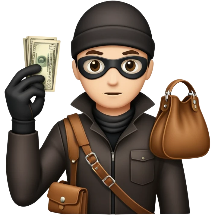 robber holding cash bag emoji