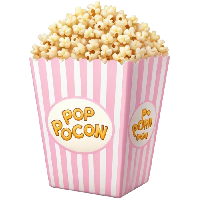 Popcorn in light pink package  emoji