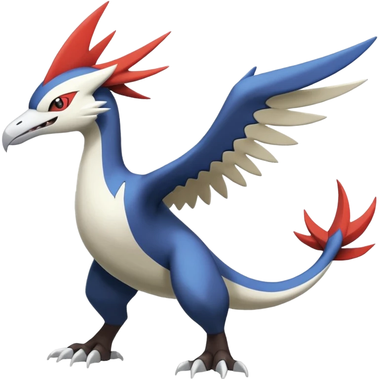 Silvally-Latios-Latias-Giratina-Lugia-Nargacuga-Noivern-fusion-Fakémon-Pokémon-creature (full body) emoji