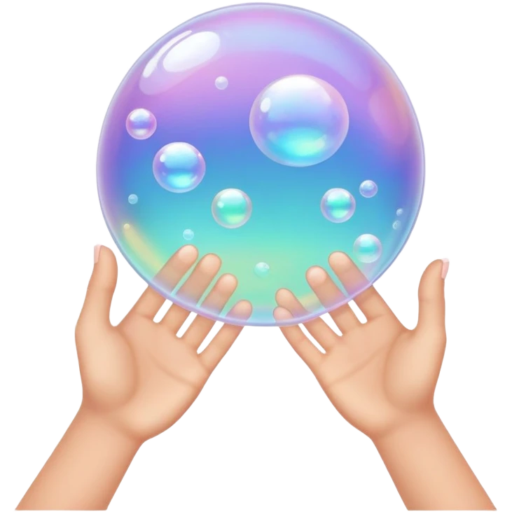 Rubbing dainty hands bubbles emoji