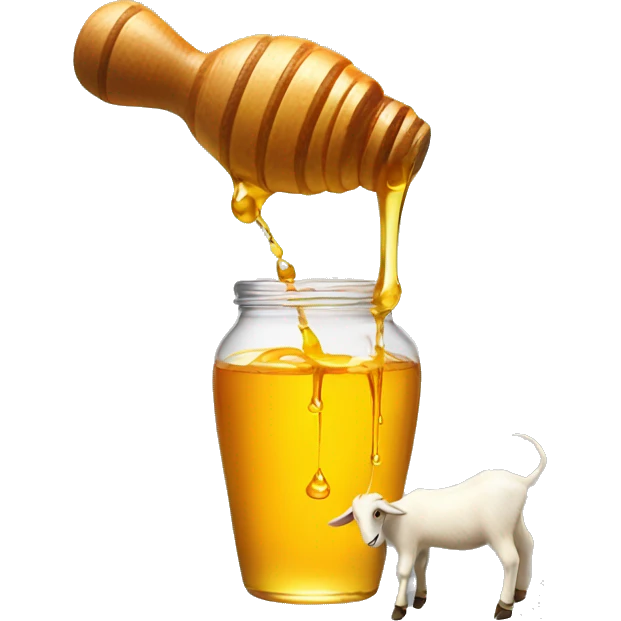pouring honey on goat emoji