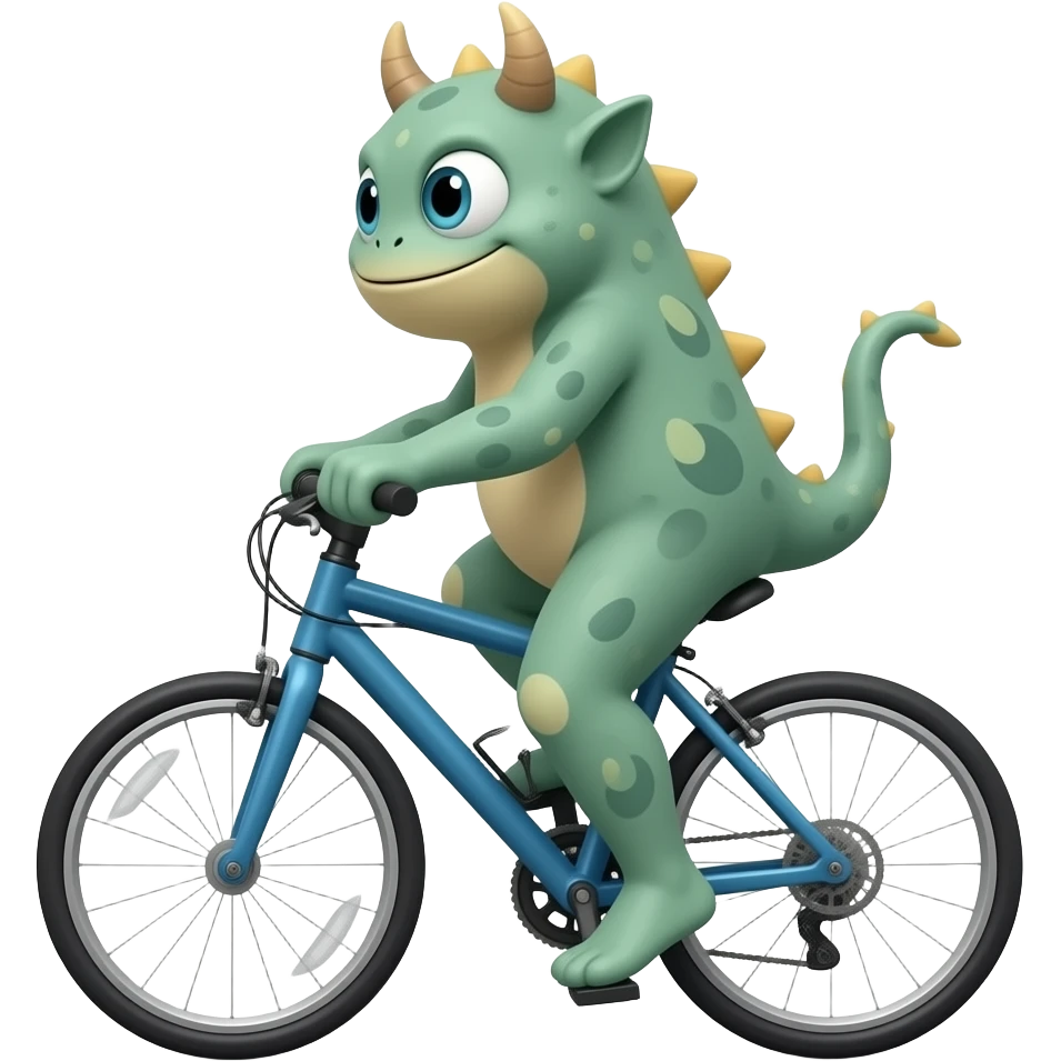 10000 Little monster in the bike emoji
