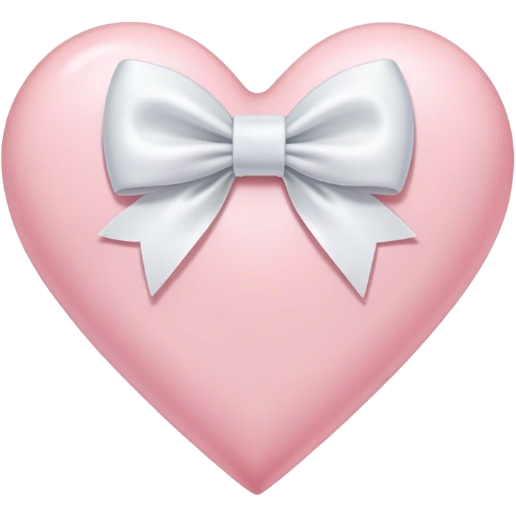 light pink heart with bow emoji