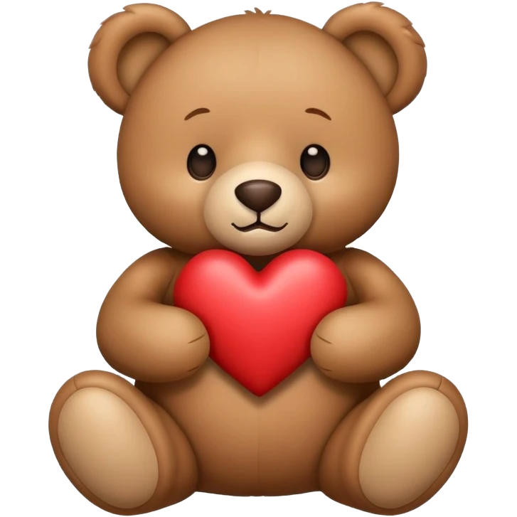 Teddy bear with heart emoji