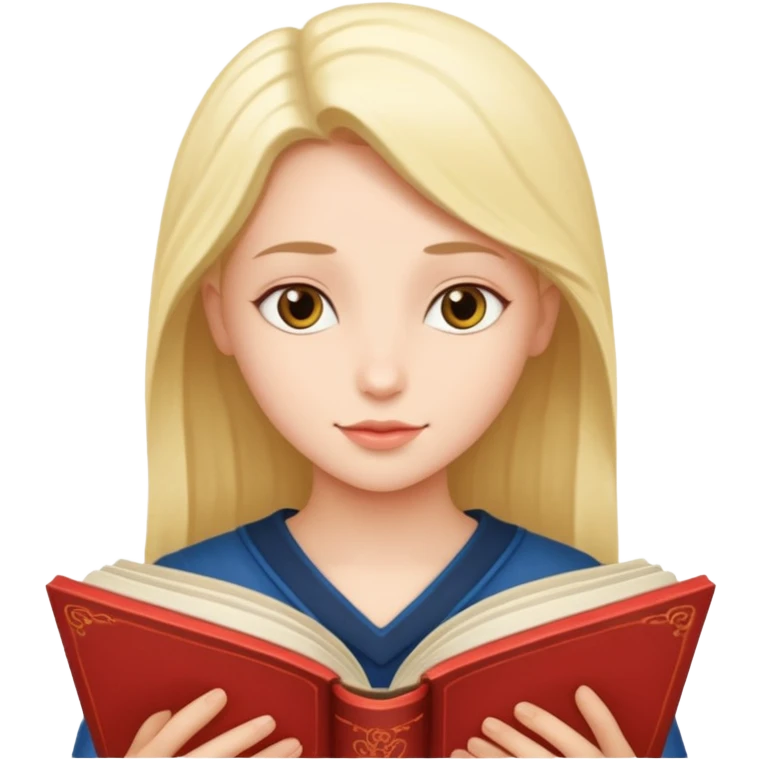 Reading fantasy novels with love emoji