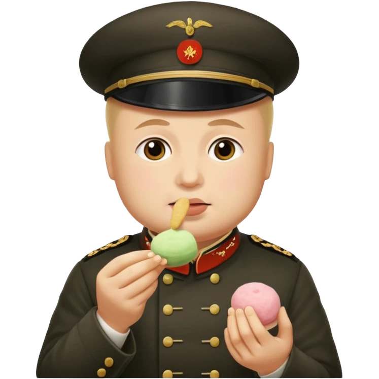 Mussolini ăn mochi emoji