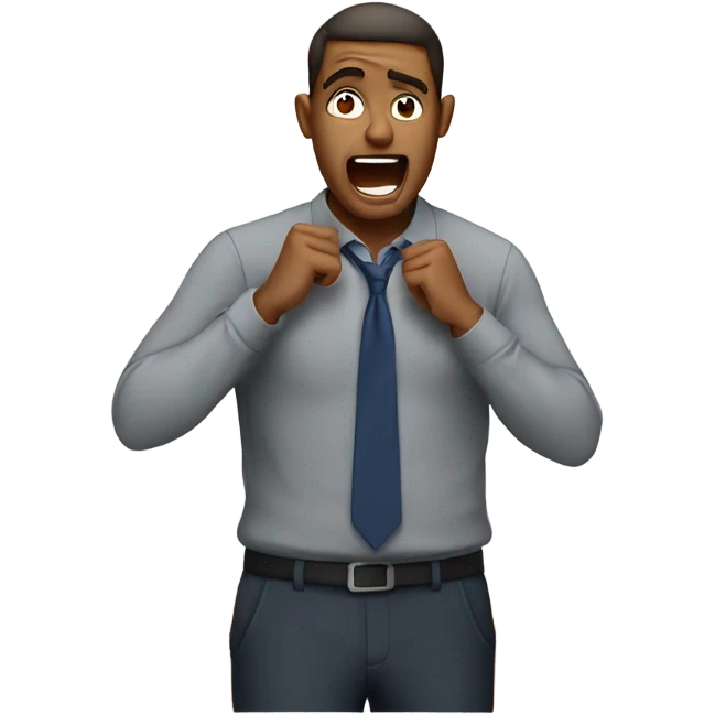 A male teacher is stressing out emoji