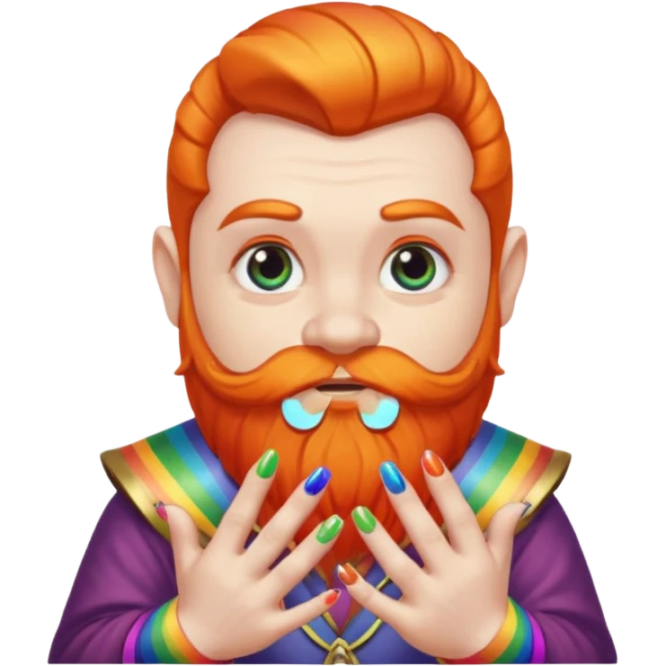 rainbow nail dwarf emoji