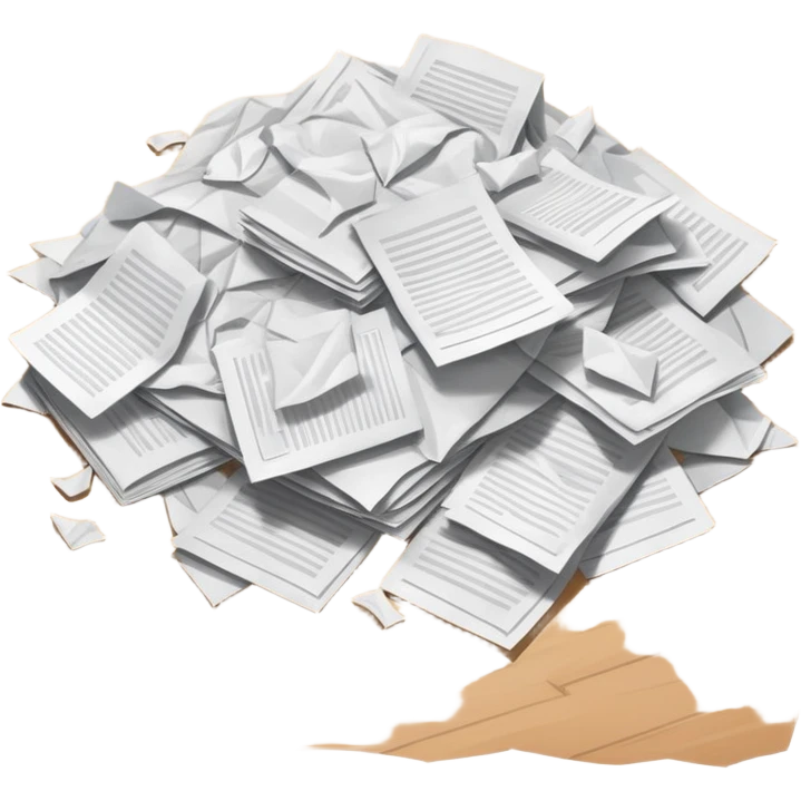 pile of papers on the floor emoji