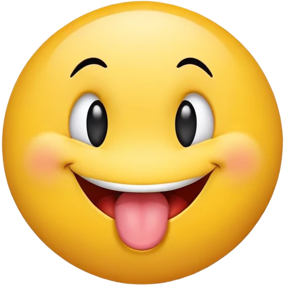 smiley face with wide, off-center eyes, tongue-out, goofy and playful, clumsy vibe emoji
