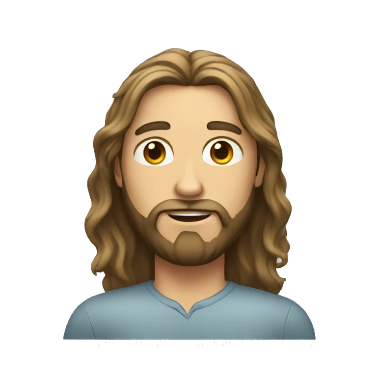 A man with long hair and Beard  emoji