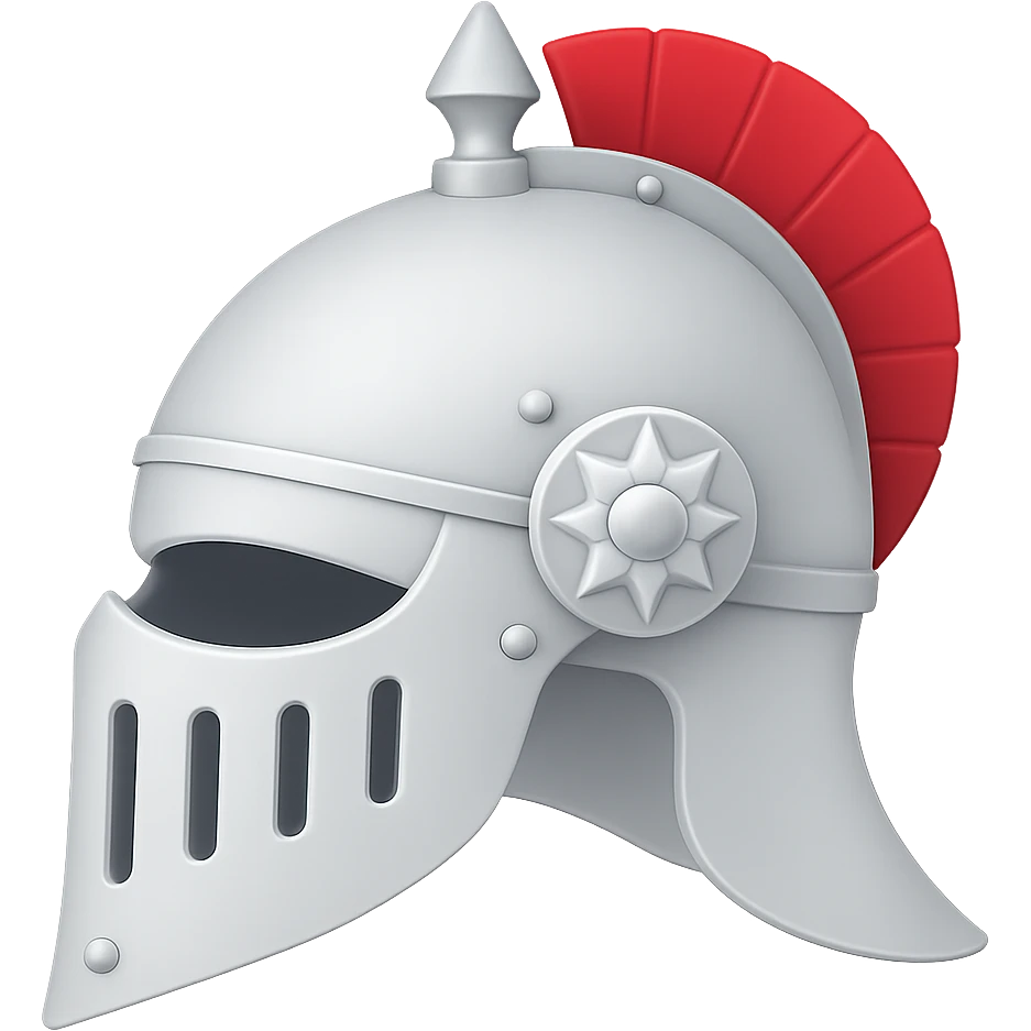 Remove the background. Change the helmet to a much lighter silver color with no gold parts. The style is emoji style, but fallback to general editor for editing since emoji style does not support editing. emoji