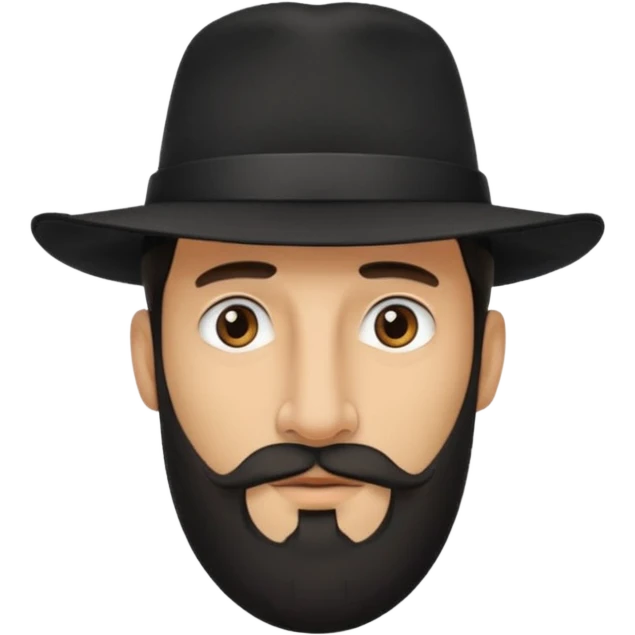  Emoji male with long nose black hat payot beard" emoji