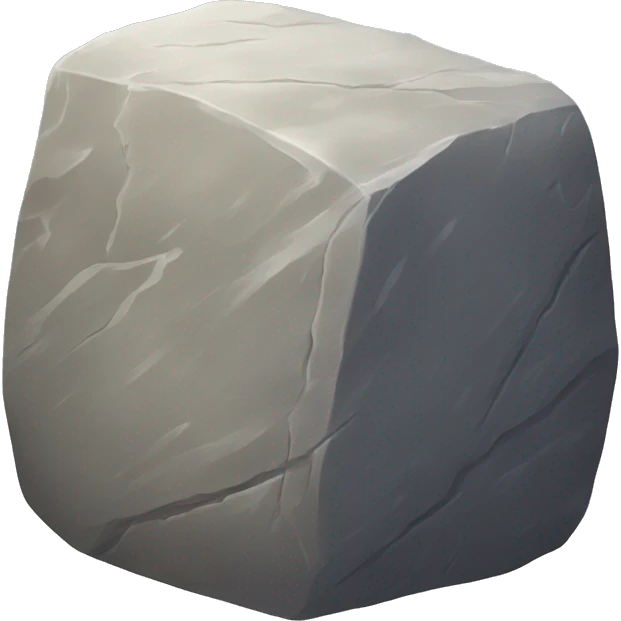 A realistic stone  emoji