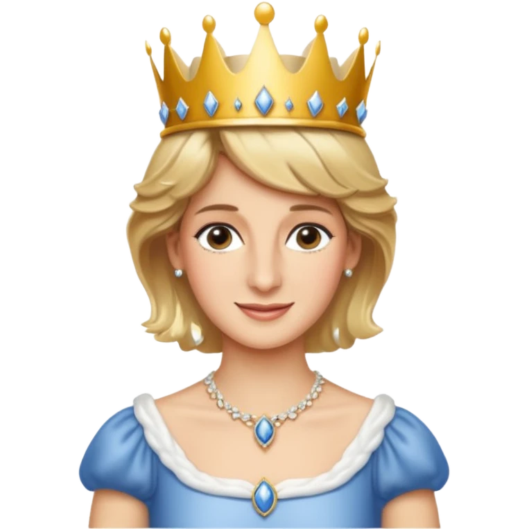 standing, Princess Diana with a crown emoji