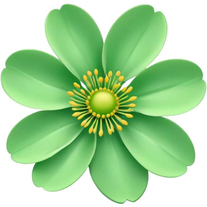Green blossom flower emoji