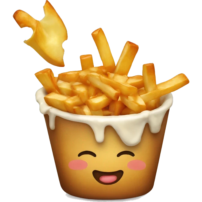Poutine qui mangé une poutine emoji