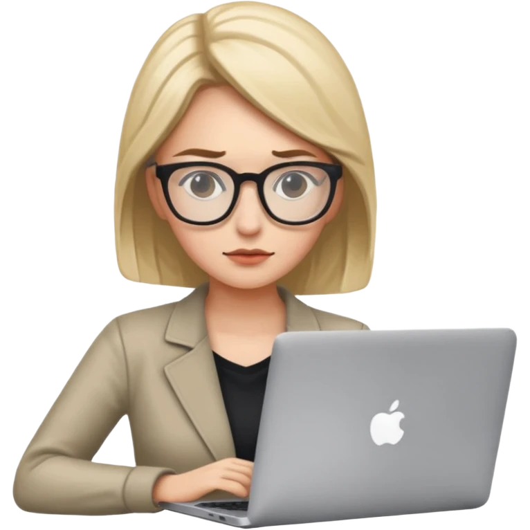 create emoji of her coding and looking at her macbook emoji