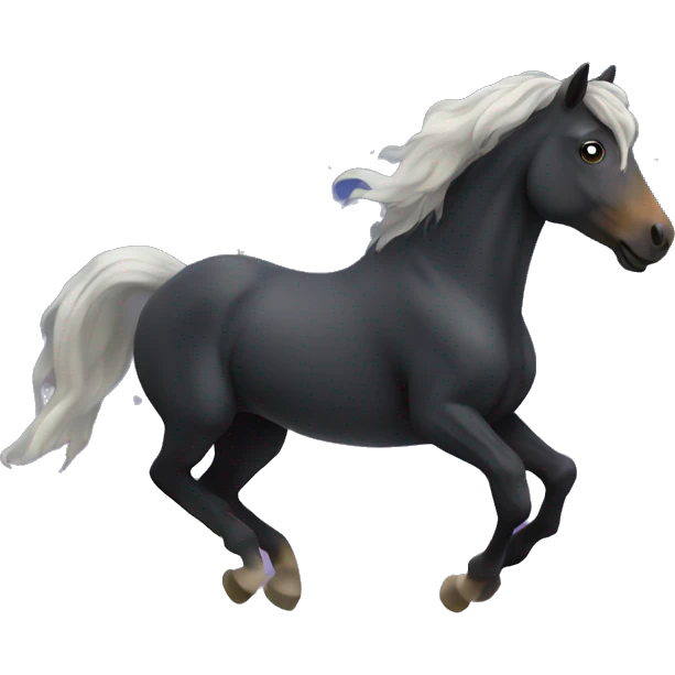 Horse flying  night sky  emoji