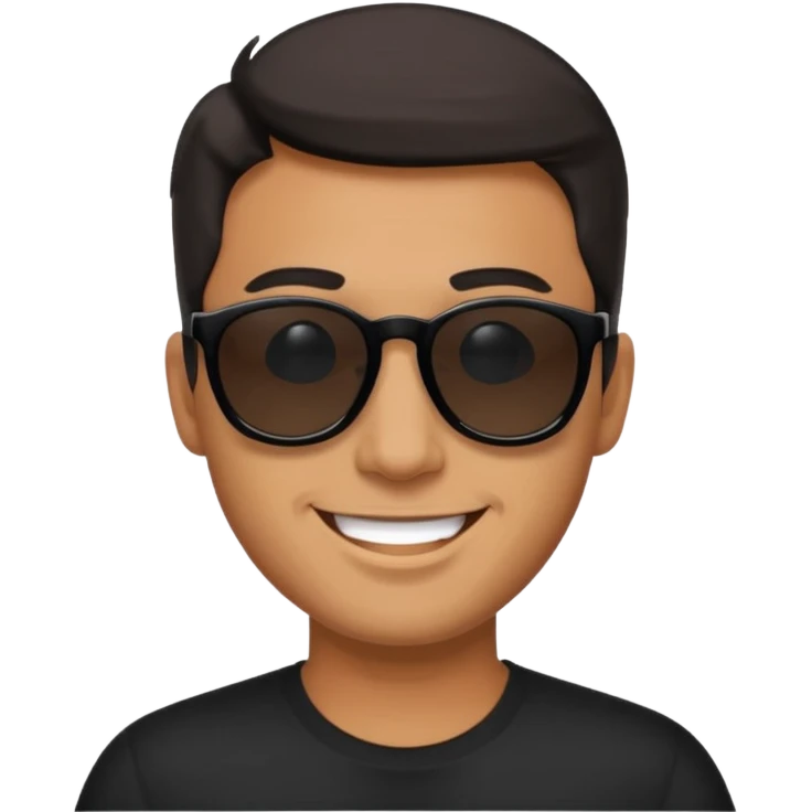 happy man with black sunglass emoji