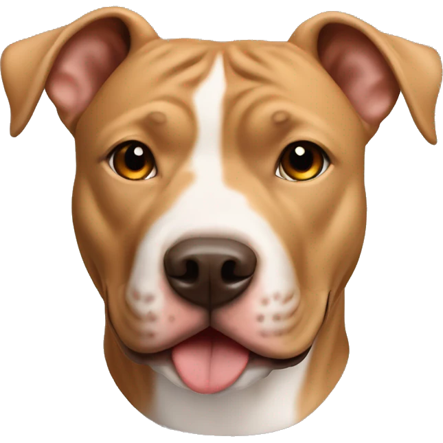 Light brown pit bull dog emoji