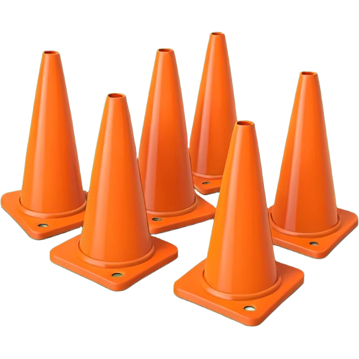 Cones used for soccer training  emoji