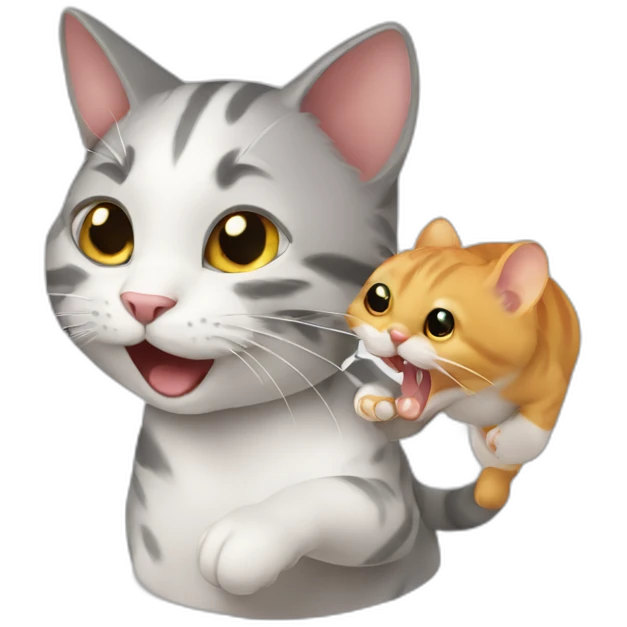 cat playing with a mouse emoji