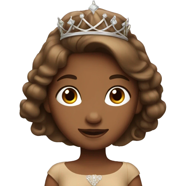 a princess with a brown dress emoji