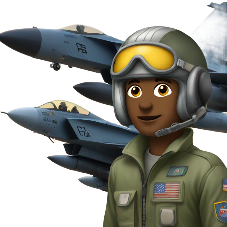 Jet pilot with a Jet Fighter  emoji