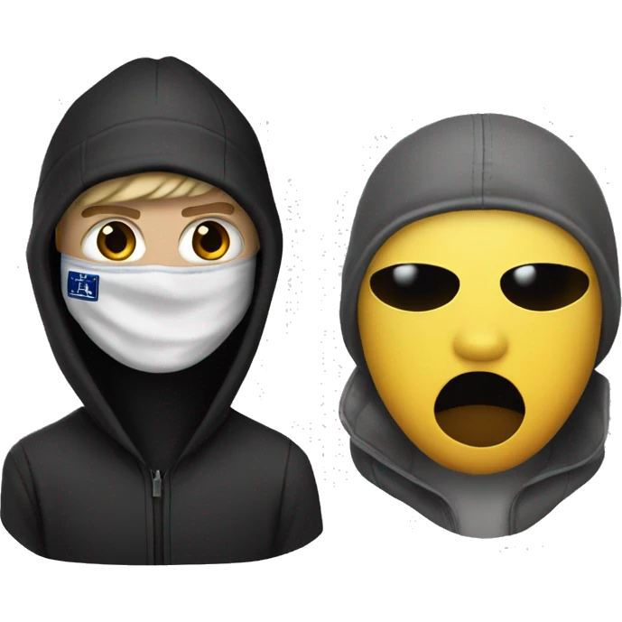 justin bieber with a ski mask emoji
