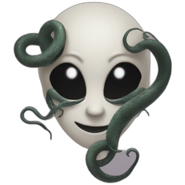 A SINISTER HEART wITH BLACK SERPENTS emoji