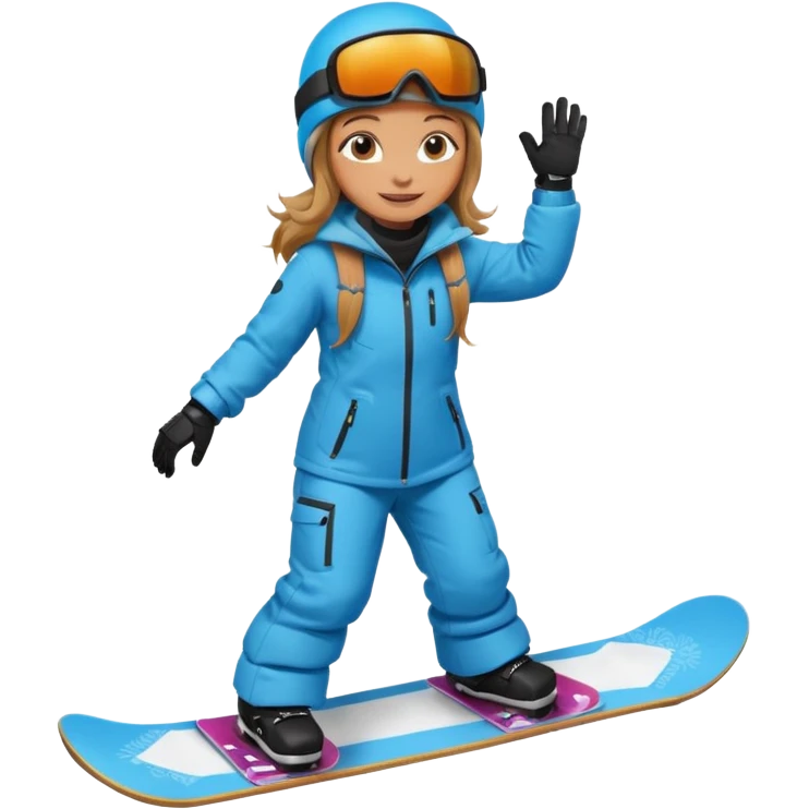 Girl snowboarder person emoji