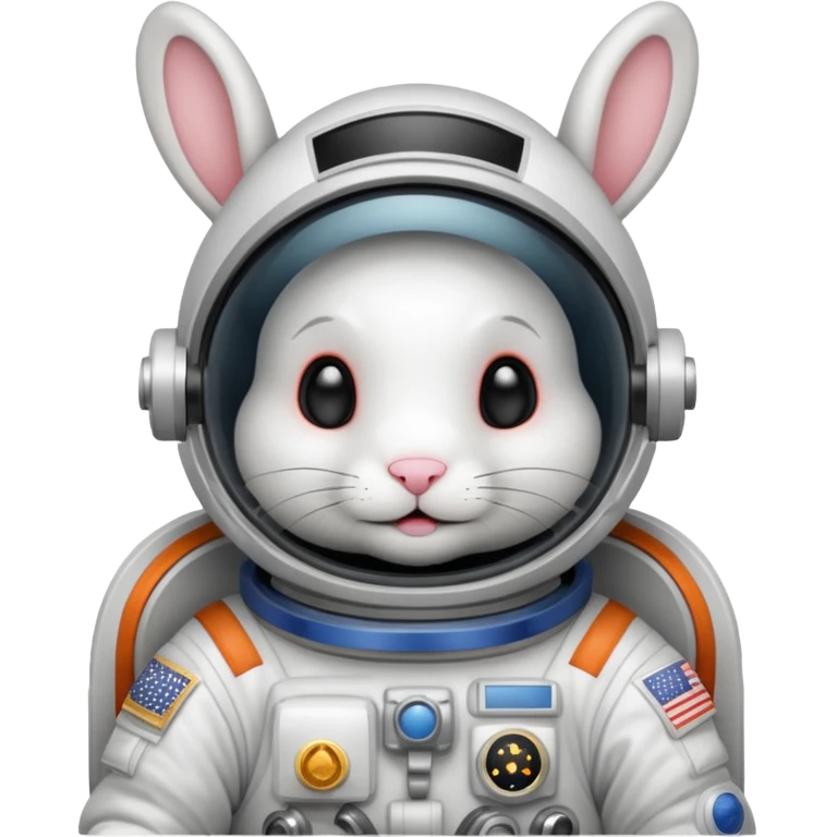 dark hite rabbit astronaut emoji
