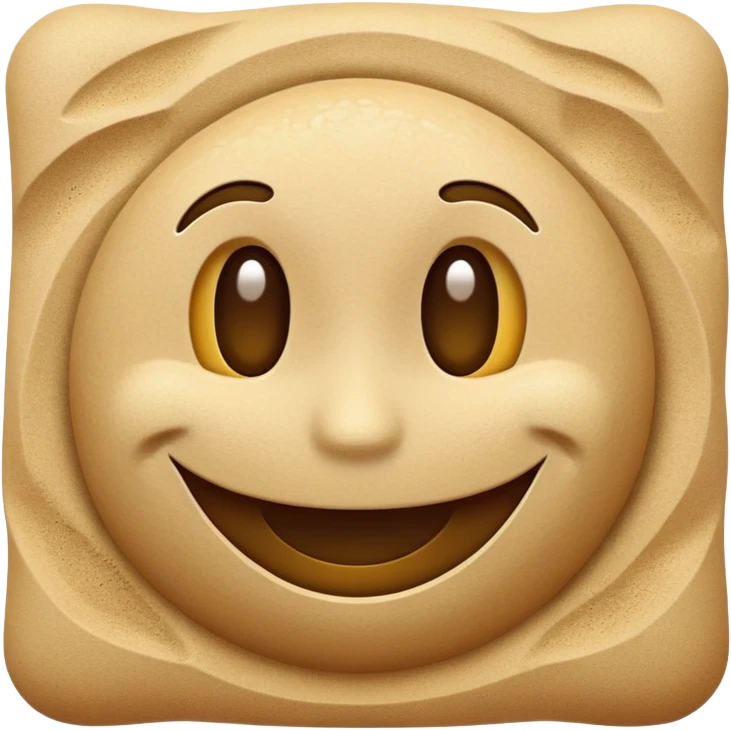 Sand with smil emoji