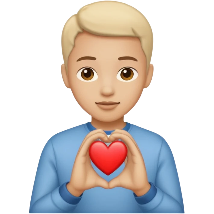 Giving heart on hand emoji