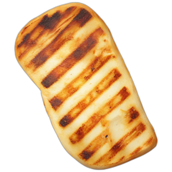 single slice of grilled halloumi emoji