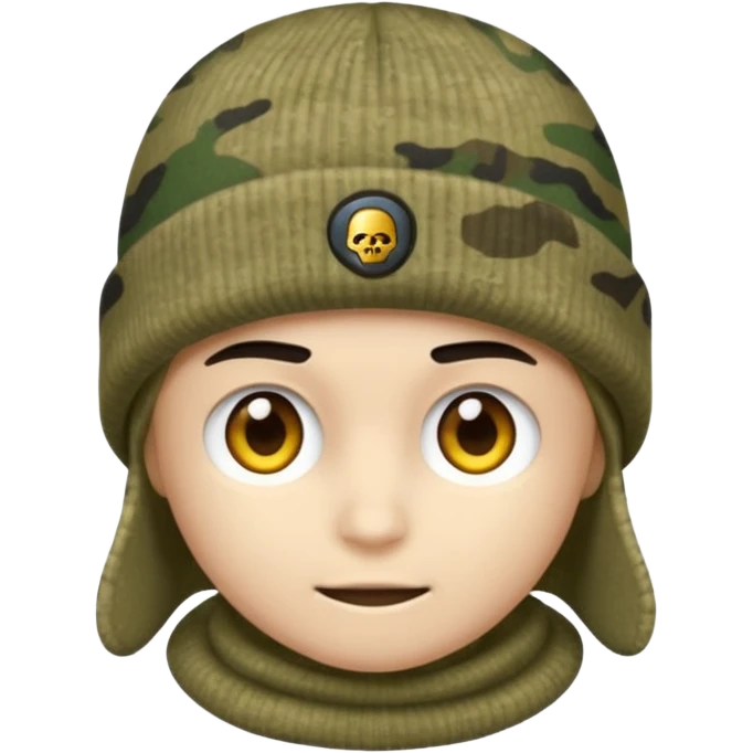 Khaki camo beanie emoji